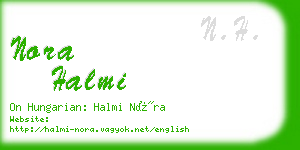 nora halmi business card